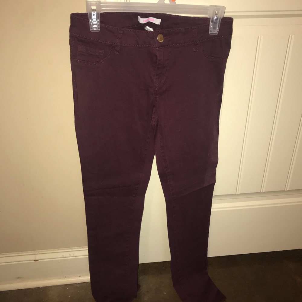 Charlotte Russe Maroon Skinny Jeans